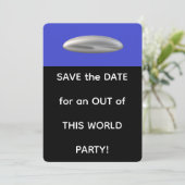 Überirdische Party SAVE THE DATE Einladung (Stehend Vorderseite)