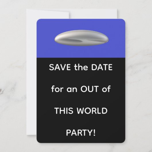 Überirdische Party SAVE THE DATE Einladung (Vorderseite)