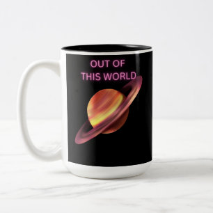 Überirdischer Saturn-Pastell-Kaffeebecher Zweifarbige Tasse