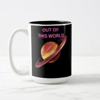 Überirdischer Saturn-Pastell-Kaffeebecher Zweifarbige Tasse
