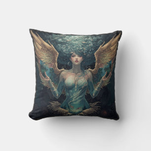 Überirdischer Seraphim-Wächter Fantasy Ozeanischer Kissen