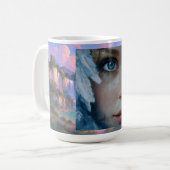 Überirdisches Engelporträt Kaffeetasse (Vorderseite Links)