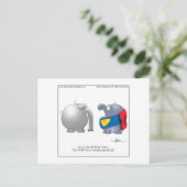 ÜBERKOMPENSATING Cartoon Postcard bis April McCall Postkarte (Stehend Vorderseite)