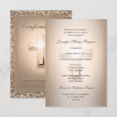 Überkreuzende Bestätigung der bleibenden Rose Einladung (Vorne/Hinten)