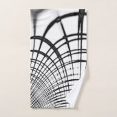 Überkreuzte graue Linien erinnern uns an Zeichnung Badhandtuch Set (Handtuch)