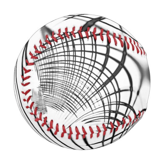 Überkreuzte graue Linien erinnern uns an Zeichnung Baseball (Vorderseite Links)