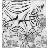 Überkreuzte graue Linien erinnern uns an Zeichnung Duschvorhang (Vorderseite)