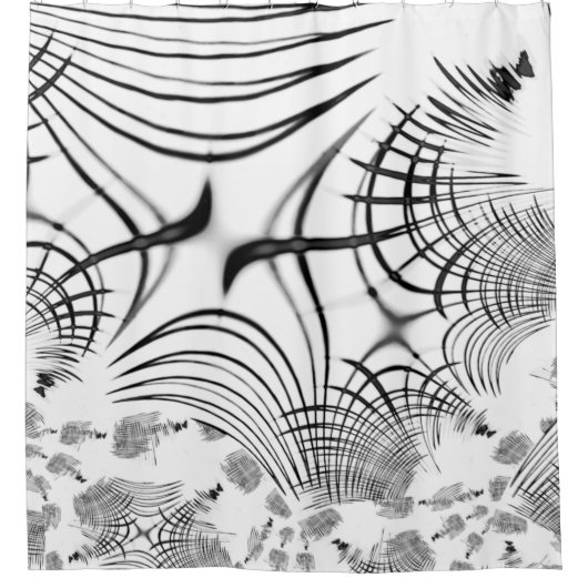 Überkreuzte graue Linien erinnern uns an Zeichnung Duschvorhang (Vorderseite)