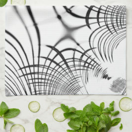 Überkreuzte graue Linien erinnern uns an Zeichnung Geschirrtuch