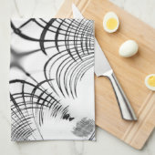 Überkreuzte graue Linien erinnern uns an Zeichnung Geschirrtuch (Viertel Falte)