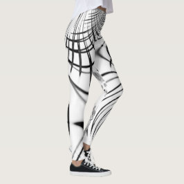Überkreuzte graue Linien erinnern uns an Zeichnung Leggings