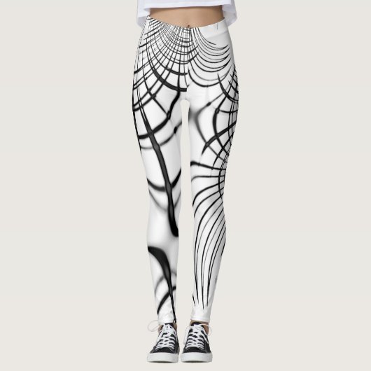 Überkreuzte graue Linien erinnern uns an Zeichnung Leggings (Vorderseite)