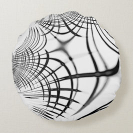 Überkreuzte graue Linien erinnern uns an Zeichnung Rundes Kissen