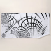 Überkreuzte graue Linien erinnern uns an Zeichnung Strandtuch (Vorderseite)