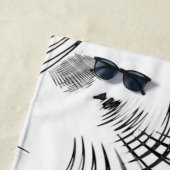 Überkreuzte graue Linien erinnern uns an Zeichnung Strandtuch (Beispiel)