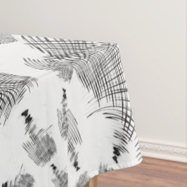 Überkreuzte graue Linien erinnern uns an Zeichnung Tischdecke