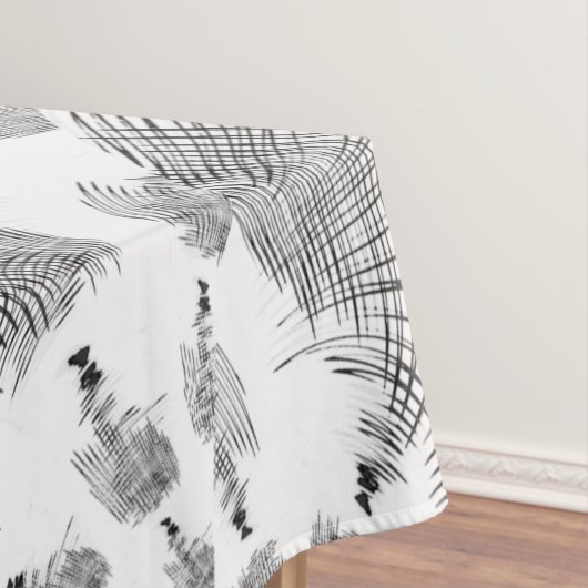 Überkreuzte graue Linien erinnern uns an Zeichnung Tischdecke (Beispiel)