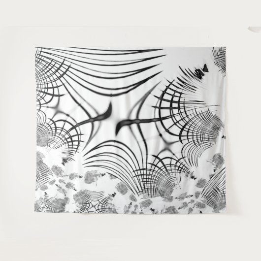 Überkreuzte graue Linien erinnern uns an Zeichnung Wandteppich (Vorderseite (Horizontal))