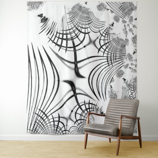 Überkreuzte graue Linien erinnern uns an Zeichnung Wandteppich (Beispiel)