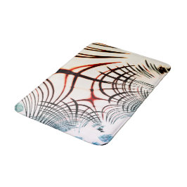 Überkreuzte Linien mit verschiedenen Farben im hel Badematte