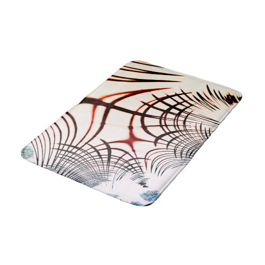 Überkreuzte Linien mit verschiedenen Farben im hel Badematte (Schrägansicht)