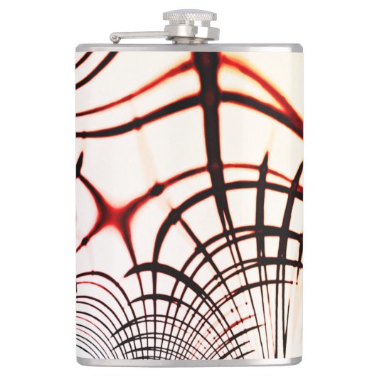 Überkreuzte Linien mit verschiedenen Farben im hel Flachmann (Vorderseite)