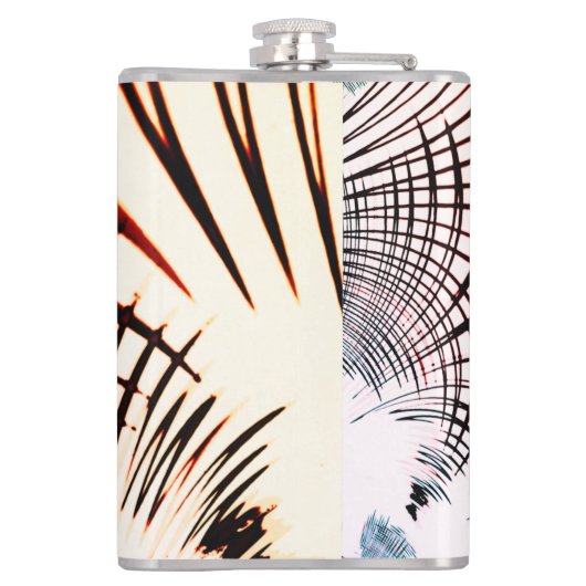 Überkreuzte Linien mit verschiedenen Farben im hel Flachmann (Rückseite)