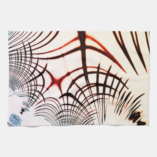 Überkreuzte Linien mit verschiedenen Farben im hel Geschirrtuch (Horizontal)