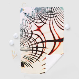 Überkreuzte Linien mit verschiedenen Farben im hel Golfhandtuch