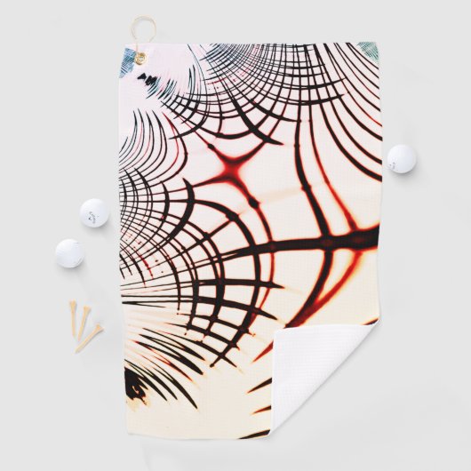 Überkreuzte Linien mit verschiedenen Farben im hel Golfhandtuch (Insitu)