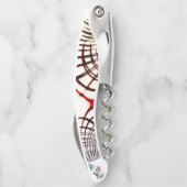 Überkreuzte Linien mit verschiedenen Farben im hel Kellnermesser (Rückseite)