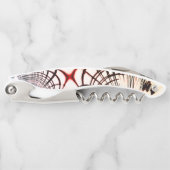 Überkreuzte Linien mit verschiedenen Farben im hel Kellnermesser (Vorderseite)