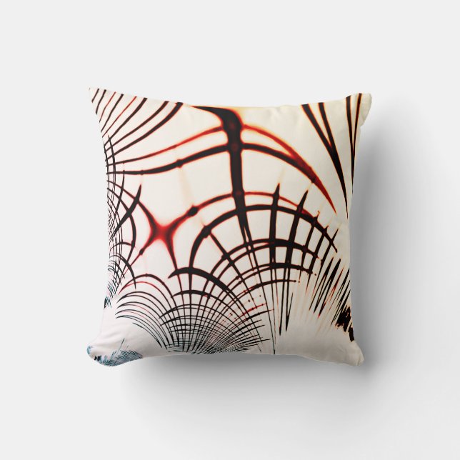 Überkreuzte Linien mit verschiedenen Farben im hel Kissen (Vorderseite)