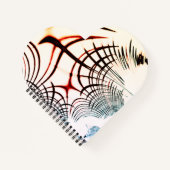 Überkreuzte Linien mit verschiedenen Farben im hel Notizblock (Vorderseite)