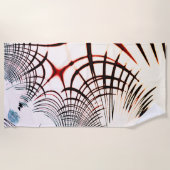 Überkreuzte Linien mit verschiedenen Farben im hel Strandtuch (Vorderseite)