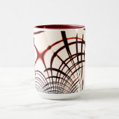 Überkreuzte Linien mit verschiedenen Farben im hel Tasse (Zentrum)