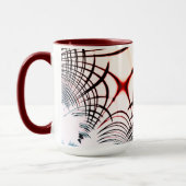 Überkreuzte Linien mit verschiedenen Farben im hel Tasse (Links)