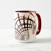 Überkreuzte Linien mit verschiedenen Farben im hel Tasse (VorderseiteRechts)