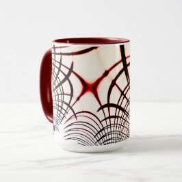 Überkreuzte Linien mit verschiedenen Farben im hel Tasse