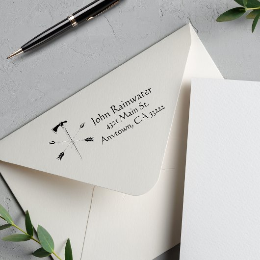 Überkreuzte Pfeile und Ax Personalisiert Permastempel