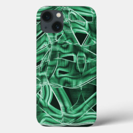 Überkreuzte und überlappende grüne Acrylbandaussch Case-Mate iPhone Hülle
