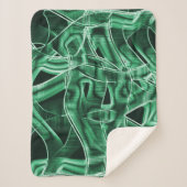 Überkreuzte und überlappende grüne Acrylbandaussch Sherpadecke (Vorderseite)