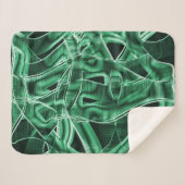 Überkreuzte und überlappende grüne Acrylbandaussch Sherpadecke (Vorderseite (Horizontal))