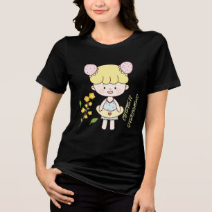 Überladene Kuteness - Liebenswertes Design für den Tri-Blend Shirt
