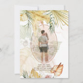 Überlagern von Pampas Grass-FOTO Hochzeit speicher Save The Date (Vorderseite)