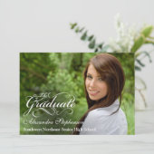 Überlagern von Skript-Abschluss Einladung (Stehend Vorderseite)