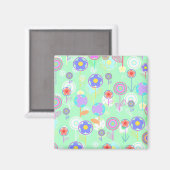 Überlagerte Blume Magnet (Vorderseite/Rückseite)