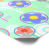 Überlagerte Blume Poster (Ecke)