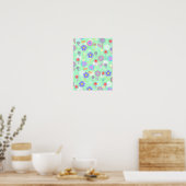 Überlagerte Blume Poster (Küche)