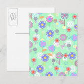 Überlagerte Blume Postkarte (Vorne/Hinten)